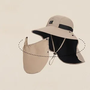 Chapeau de soleil extérieur avec masque amovible et protège-nuque pour la pêche