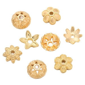 Gouden kralenkapjes en afstandhouders van legering voor DIY sieraden in diverse ontwerpen