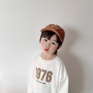 Ensemble casquette séchage rapide et sweat-shirt en coton pour enfant avec imprimé 1976