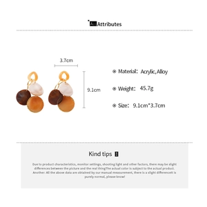 Tableau des tailles détaillé pour boucles d'oreilles multicoucles de 9,1 cm
