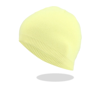 Close-up of the dense knit texture and ribbed cuff on this warm winter beanie