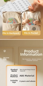 Detail of portable ABS Magic Pearl puzzle showing compact size for pockets and bags