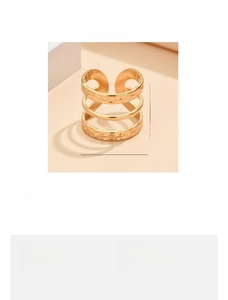 Size guide for layered stainless steel ring with 1.8cm width and adjustable size 7