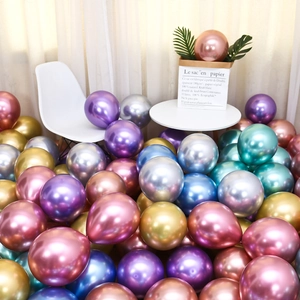 Metallic Chrome Latex Balloons Round Glossy Party Decorations Birthday Wedding Event Celebration High Gloss