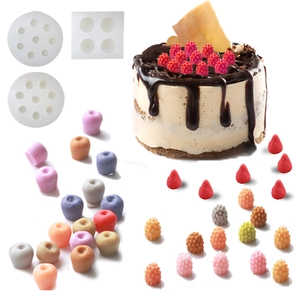 Strawberry Raspberry Blueberry Silicone Fruit Molds For Chocolate Cake Decoration DIY Resin Candle Soap Handicraft