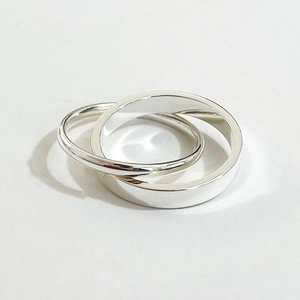 925 Sterling Silver Interlocking Ring Minimalist Geometric Double Layer Cross Design Chic Jewelry For Women