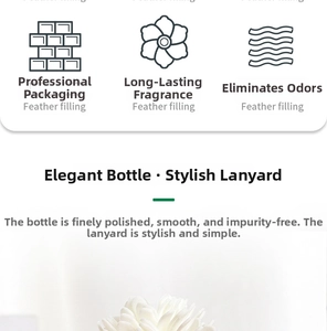 Polished glass aromatherapy diffuser bottle with flower lid and hanging rope detail