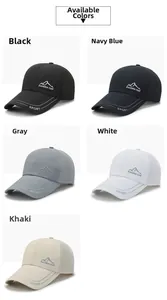 Detailed grid display of five breathable mesh baseball caps in various colors for men