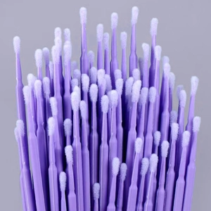 Disposable purple micro brushes for eyelash grafting and precision beauty application