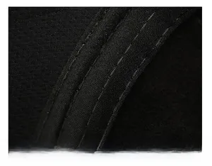 Detail of widened fleece sweatband with breathable mesh on winter baseball cap