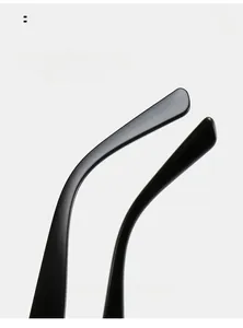 Close-up of matte black curved sunglasses temples designed for ergonomic comfort