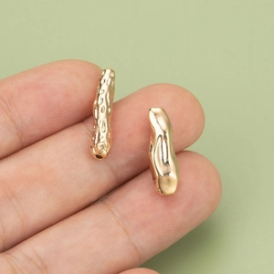 Pendentifs baroques irréguliers plaqués or 18k pour la création de bijoux DIY