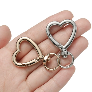 Heart Shaped Lobster Clasp Swivel Trigger Hooks Alloy Keychain Buckle For DIY Jewelry Making Crafts