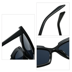 Fashionable black cat eye sunglasses for women with UV protection in a polished finish