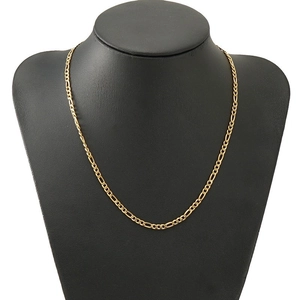 Minimalist Figaro Chain Necklace 18K Gold Plated Stainless Steel Elegant Fashion Jewelry For Men And Women