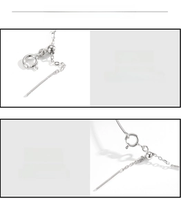 Dettaglio della chiusura a molla in argento sterling S925 e perline regolabili