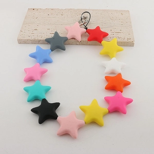 Detail view of colorful star-shaped beads on a high-quality anti-lost phone wrist strap
