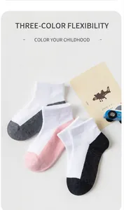 Three-pack cotton crew socks for kids with colorful contrast toe and rib cuffs