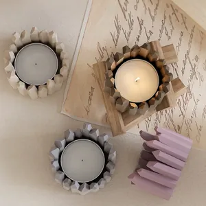 Moule en silicone pour bougeoir cristal géométrique pour boîte de rangement en résine DIY