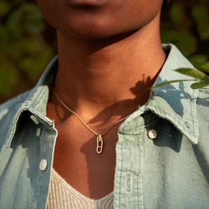 Elegant gold S925 sterling silver interlocking double circle necklace with micro-pave crystals