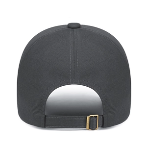 Casquette de baseball classique gris anthracite avec coutures et boucle en métal