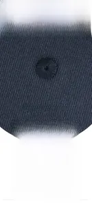 Close-up of premium twill cotton fabric with DH&NY embroidery and metal buckle detail