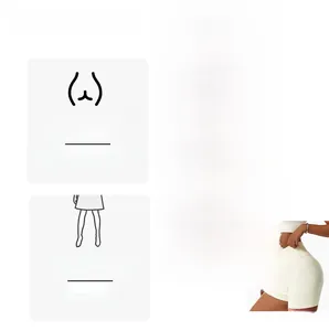 Détail du tissu blanc haute densité du short de yoga avec stretch 4 directions et modelage