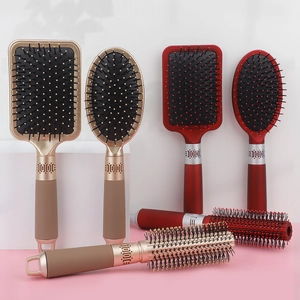 Professional Hair Brush Air Cushion Massage Anti Static Detangling Paddle Round Styling Plastic Nylon Pins For Women