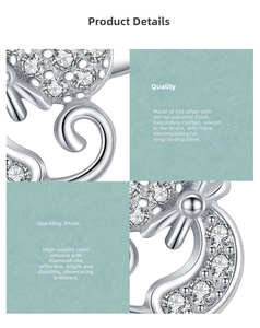 Detailed macro view showing the S925 sterling silver kitty earring with zircon inlay