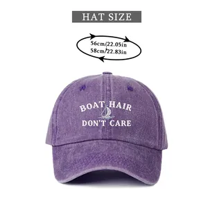 Guide des tailles montrant le tour de tête de 56-58cm pour la casquette violette