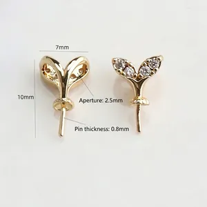 Fermoirs de bijoux plaqués or 18K pour pendentifs et perles accessoires DIY 7x10mm