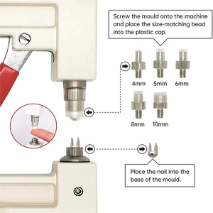 Manual pearl setting tool with multiple sizes for jewelry and garment decoration