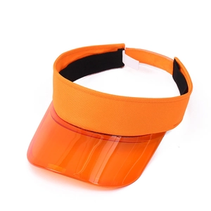 Sun Visor Hat PVC Semi-Transparent Brim UV Protection Breathable Outdoor Sports Cycling Beach Empty Top Cap For Adults