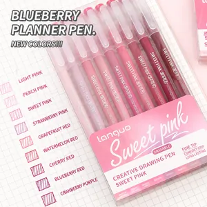 Languo Sweet Pink set di 8 penne ad alta capacità per disegno e journaling