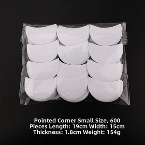 600pcs small pointed white non-woven eyeshadow shields for eyelash extensions measurement view