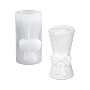 DIY bowknot bouquet vase silicone mold for handmade gypsum ornaments and crafts