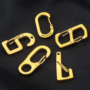 Polished gold stainless steel lobster clasps in unique geometric shapes for DIY jewelry