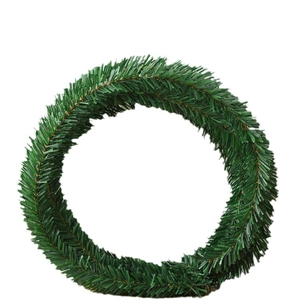 5.5m dense green Christmas pine garland base made of realistic PVC pine needles