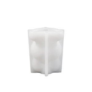 3D stacked sphere rabbit silicone mold for Easter candle making and resin casting