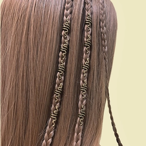 Retro bronze snake-shaped spiral hair ring set for ethnic style braided hairstyles