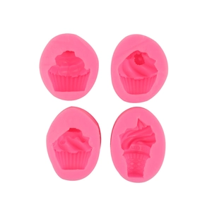 Lot de 4 moules en silicone rose pour gateaux et glaces pour decorations DIY et patisserie