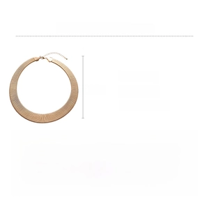 Detailed iron choker necklace specs showing 56cm length and 78.7g weight on white background