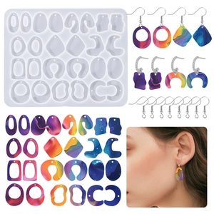 Moule En Résine Pour Boucles D'oreilles DIY Outils De Bijouterie En Silicone Géométriques Irréguliers Pour Pendentifs