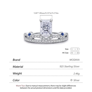 Elegant s925 silver ring featuring rectangular sparkling gemstone and twisted band