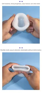 Flexible silicone mold showing high elasticity and non-stick texture for DIY candle making