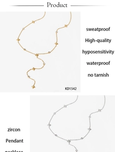 Détails des colliers pendentifs étoile or et argent avec zircons de haute qualité