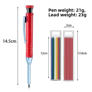 Mechanical carpenter pencil set with deep hole marker and 2.8mm colorful leads