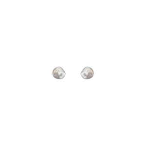 Minimalist baroque irregular silver studs with lava style geometric design