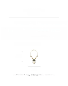 Tableau des tailles du collier vintage en résine et perles avec détails de coquillages