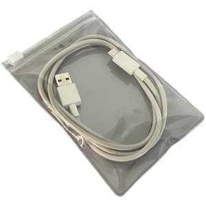Portable transparent PVC storage pouch for USB data cable management and desktop organization